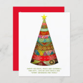 Budget Folk Art carte de Noël Décoratif (Devant / Derrière)