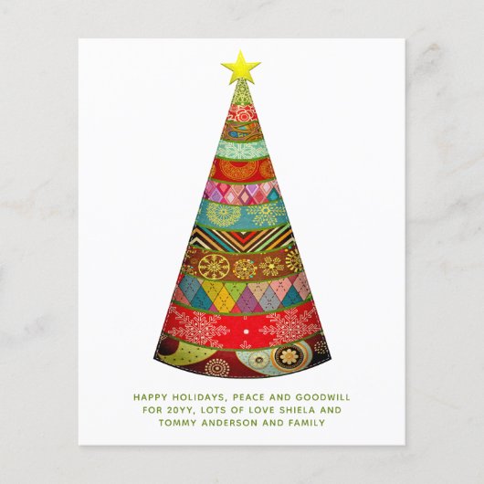 Budget Folk Art carte de Noël Décoratif (Devant)