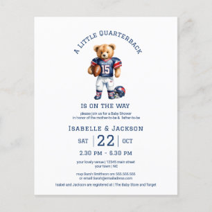 Budget Football Little Quarterback Baby shower