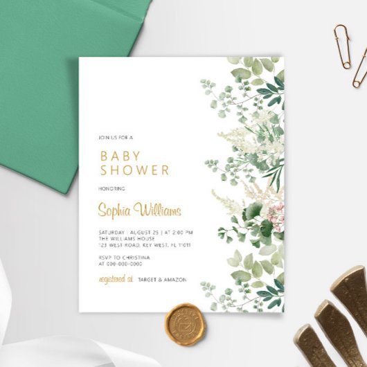 Budget Forest Greenery Baby shower