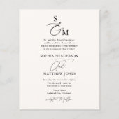 Budget Formele Kalligrafie Ampersand Monogram Flyer (Voorkant)