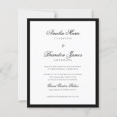 BUDGET Formele Klassieke Zwart & Wit Border Weddin (Voorkant)