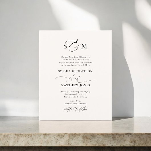Budget Formele Script Bruiloft Uitnodiging QR Code Flyer