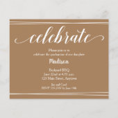 Budget Foto Afstuderen feestelijke uitnodigingen (Achterkant)