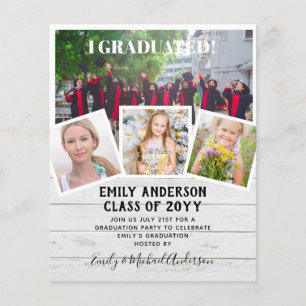 BUDGET FOTO AFSTUDEREN INVITE - gemengde kleuren Flyer