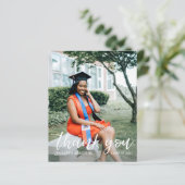 Budget Foto Afstuderen Pet Calligrafie Dank u (Staand voorkant)