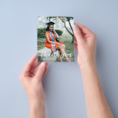 Budget Foto Afstuderen Pet Calligrafie Dank u Flyer (Hand)