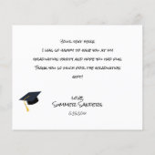 Budget Foto Afstuderen Pet White Hartelijk dank (Achterkant)