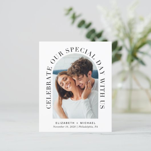 Budget Foto Arch QR Code Weddenschap (Staand voorkant)