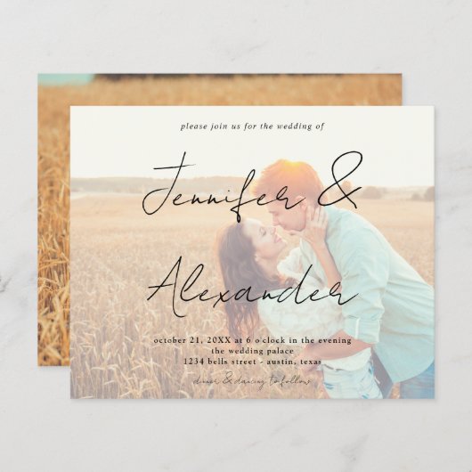 Budget Foto Big Names Horizontal Photo Wedding V2 (Voorkant / Achterkant)