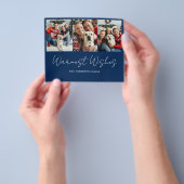 Budget Foto Blauwe Kerst Kaart (Hand)