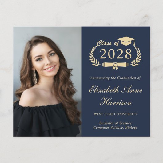 Budget Foto Blue College Graduation koninklijke pu (Voorkant)