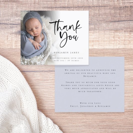 Budget Foto Boy Dank u Aankondiging van de geboort
