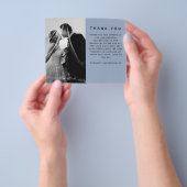 BUDGET Foto bruiloft Dank je modern blauw Flyer (Hand)