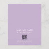 Budget Foto Bruiloft Lavendel Save The Date (Achterkant)