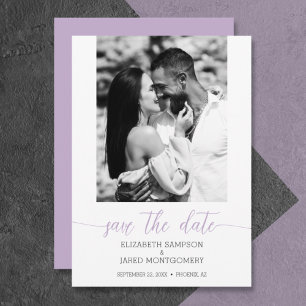 Budget Foto Bruiloft Lavendel Save The Date
