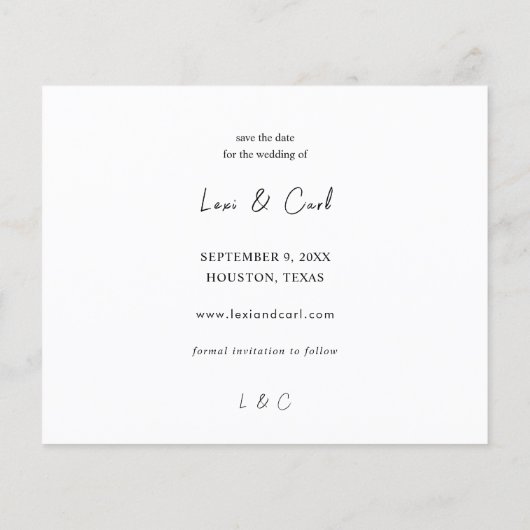 Budget Foto & Calligrafie 5 MOD Save the Date (Achterkant)