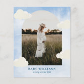 Budget foto Cloud 9 Dreamy Clouds Baby shower Flyer (Achterkant)
