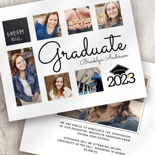 BUDGET Foto Collage Afstuderen aankondiging