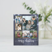 Budget foto collage Merry Kerstfeestdag Kaart (Staand voorkant)