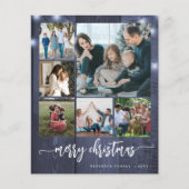 Budget foto collage Merry Kerstfeestdag Kaart (Voorkant)