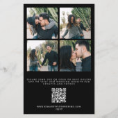 Budget foto collage QR code bruiloft uitnodiging (Achterkant)