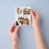 Budget Foto Collage Weddenschap Bedankt Flyer (Hand)