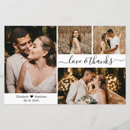 Budget Foto Collage Weddenschap Hartelijk dank (Voorkant)