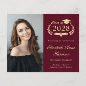 Budget foto College afstuderen Aankondiging (Voorkant)