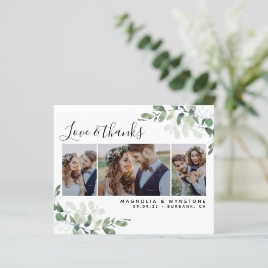 Budget Foto Eucalyptus Weddenschap Hartelijk dank (Staand voorkant)