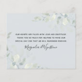 Budget Foto Eucalyptus Weddenschap Hartelijk dank (Achterkant)