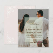 Budget foto gelaagde trouwuitnodiging (Voorkant / Achterkant)