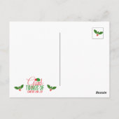 Budget foto gepersonaliseerde groene kerst briefkaart (Achterkant)