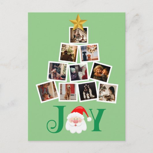 Budget foto Gepersonaliseerde Vreugde Kerstmis Briefkaart (Voorkant)