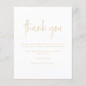 Budget Foto Gold Script Weddenschap Hartelijk dank (Voorkant)