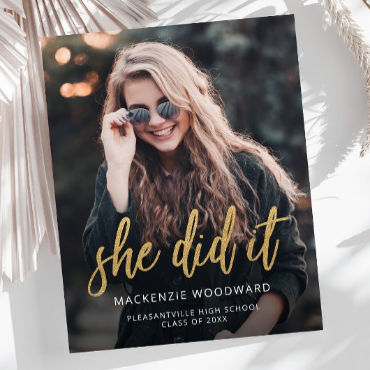 Budget Foto Gold Ze deed het Afstuderen