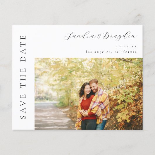 Budget Foto H MOD Eenvoudig De datum opslaan Flyer (Voorkant)