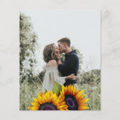 Budget foto herfst florale bruiloft uitnodiging flyer (Achterkant)