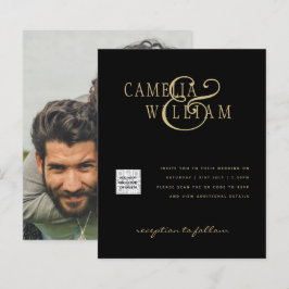 Budget Foto Huwelijksuitnodiging Bewaar Datum QR C