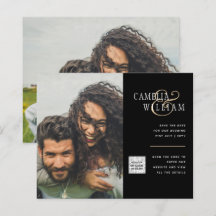 Budget Foto Huwelijksuitnodiging Bewaar Datum QR C