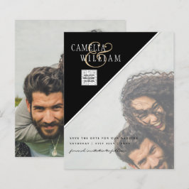 BUDGET Foto Huwelijksuitnodiging Bewaar Datum QR C