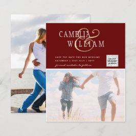 BUDGET Foto Huwelijksuitnodiging Bewaar Datum QR C