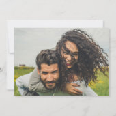 Budget foto huwelijksuitnodiging save date QR-code Kaart (Achterkant)