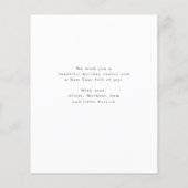 Budget foto Kerstmis script Holiday Kaart (Achterkant)