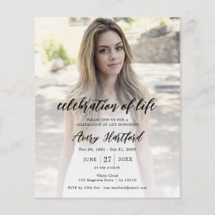 Budget foto Memorial Service Viering van het leven Flyer