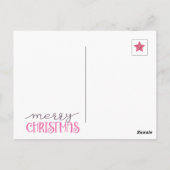 Budget foto Merry Christmas Pink Christmas Briefkaart (Achterkant)