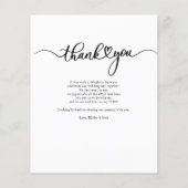 Budget foto met handschrift bruiloft Hartelijk dan (Achterkant)