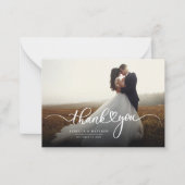 Budget Foto met handschrift Wedding Hartelijk dank Notitiekaartje (Voorkant)