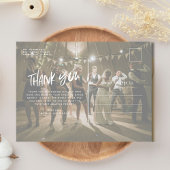 Budget Foto Modern Wedding Bedankt Briefkaart