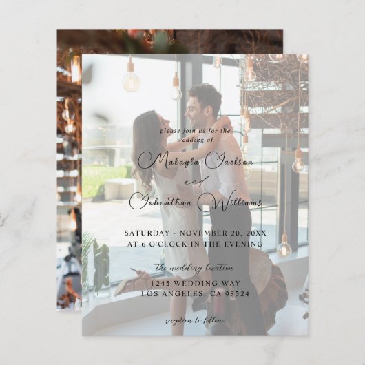 Budget Foto Moderne Verticale 9 Trouwdag (Voorkant / Achterkant)